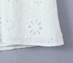 Women's Off-Shoulder Embroidered Cutout Mini Dress