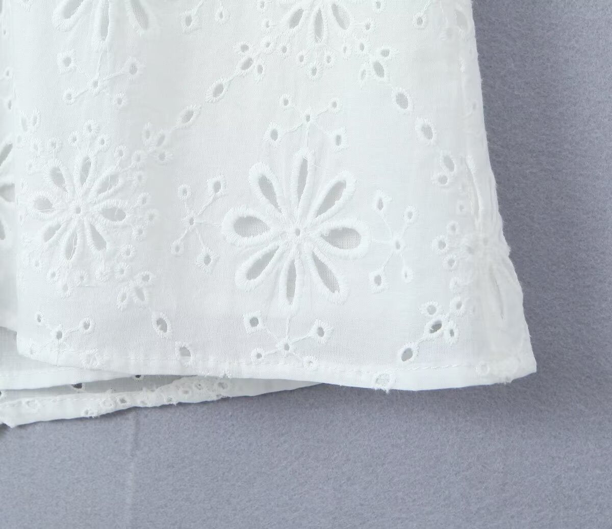 Women's Off-Shoulder Embroidered Cutout Mini Dress