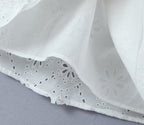 Women's Off-Shoulder Embroidered Cutout Mini Dress