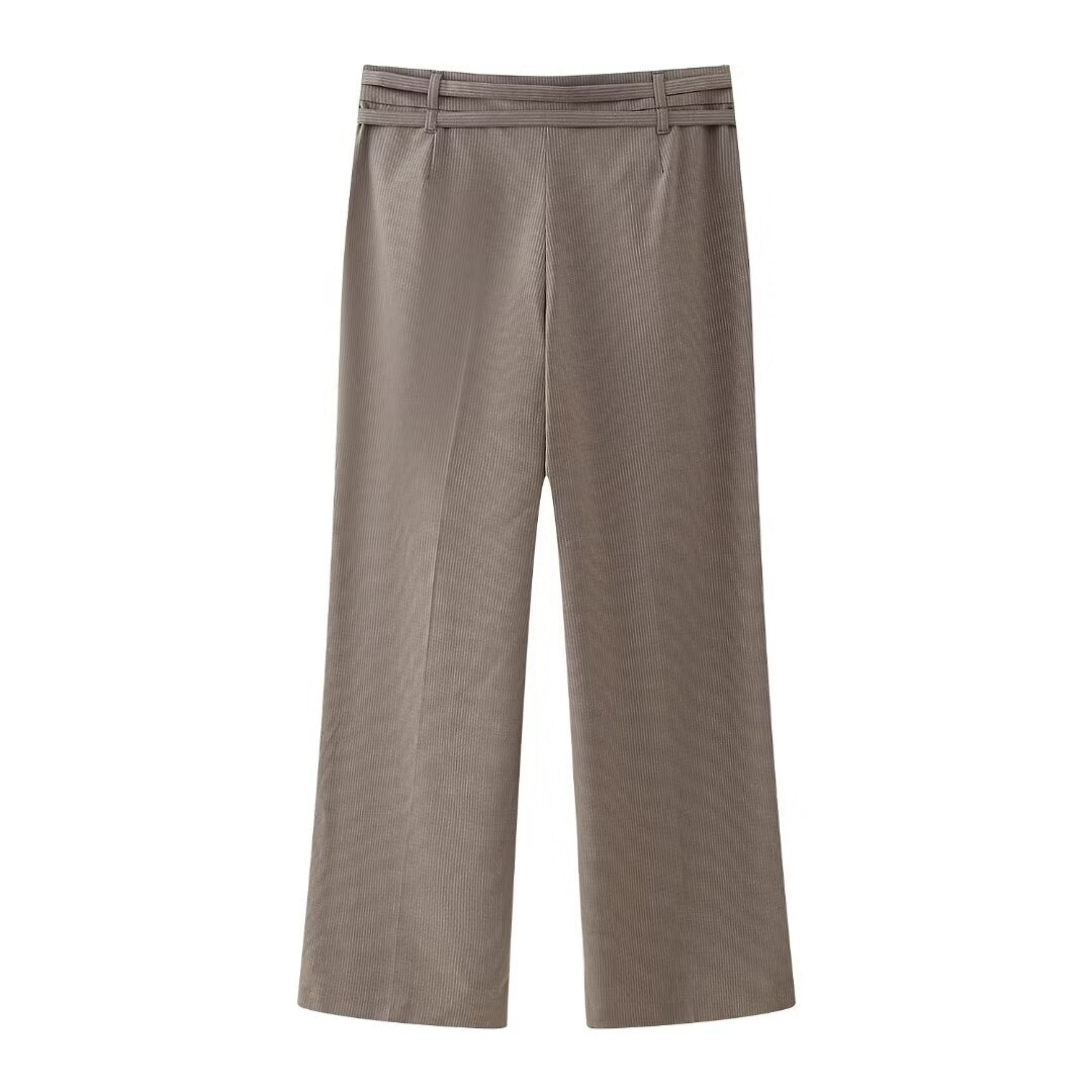 Women's French Ptripe Suit Vest Trousers Suit