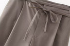 Women's French Ptripe Suit Vest Trousers Suit