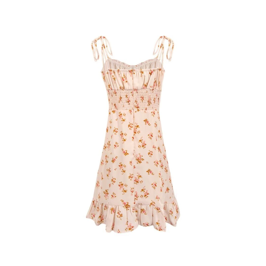 Women's Ruffle-Trim Floral V-Neck Mini Dress
