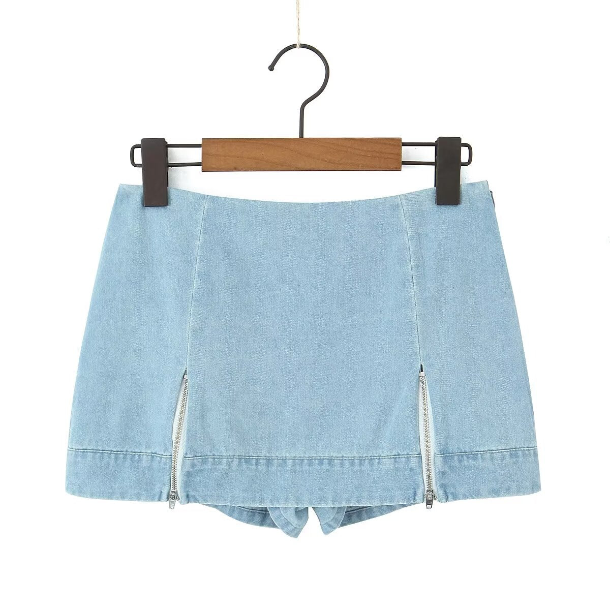 Women's Denim Two-Piece Skirt Set