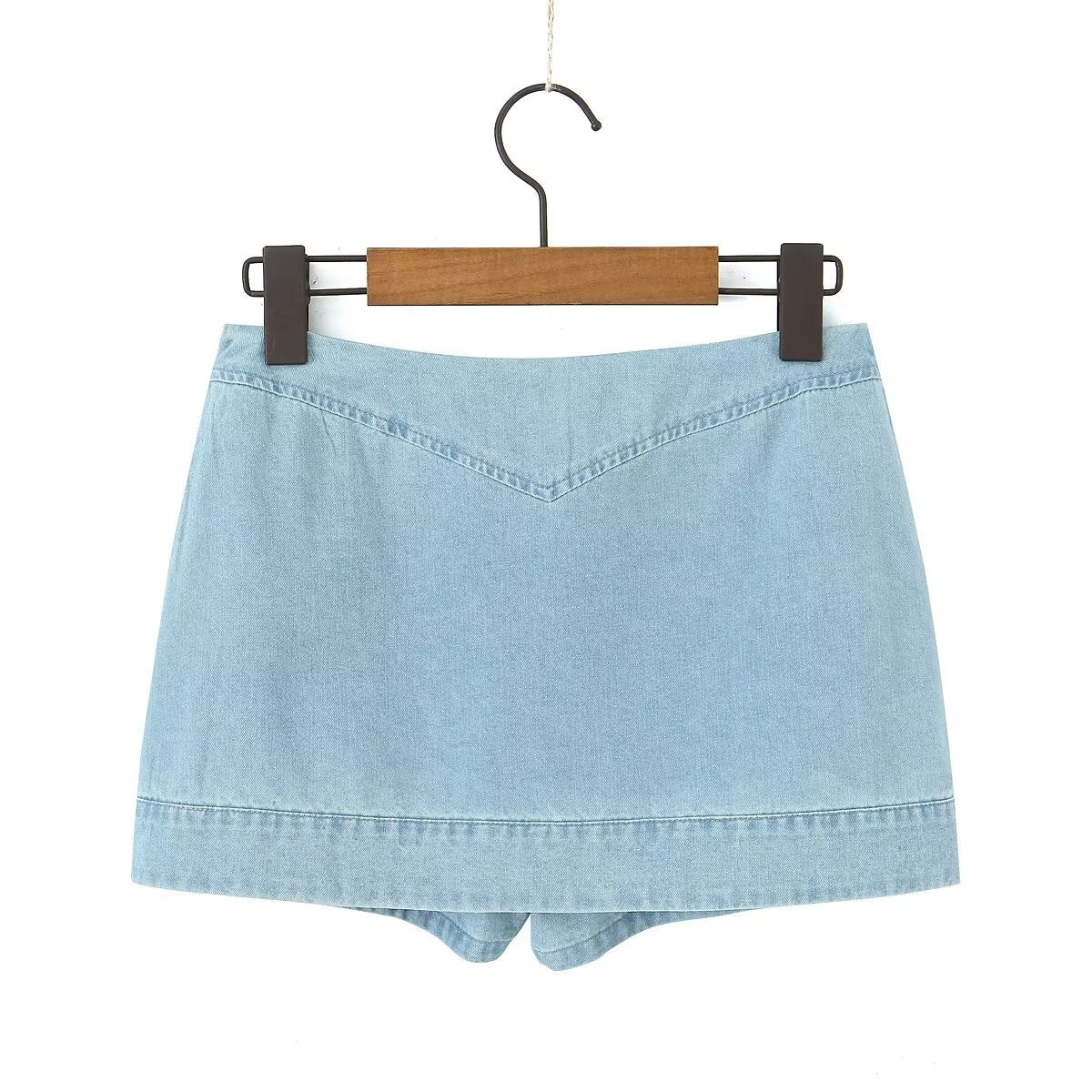 Women's Denim Two-Piece Skirt Set