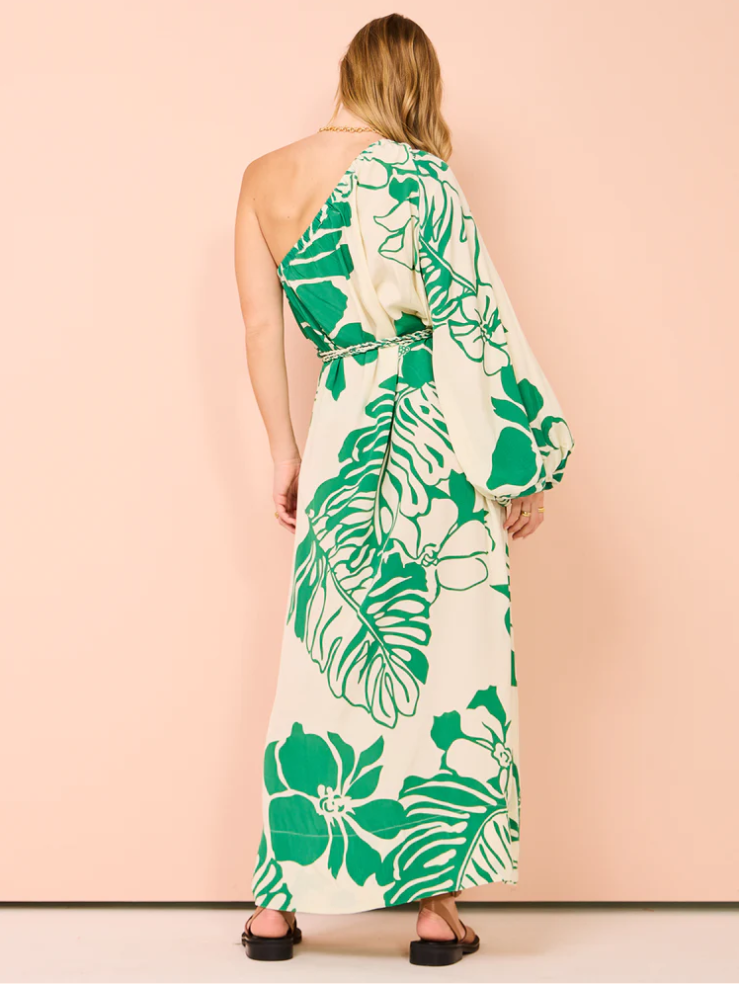 Single Sleeve Printed Dress