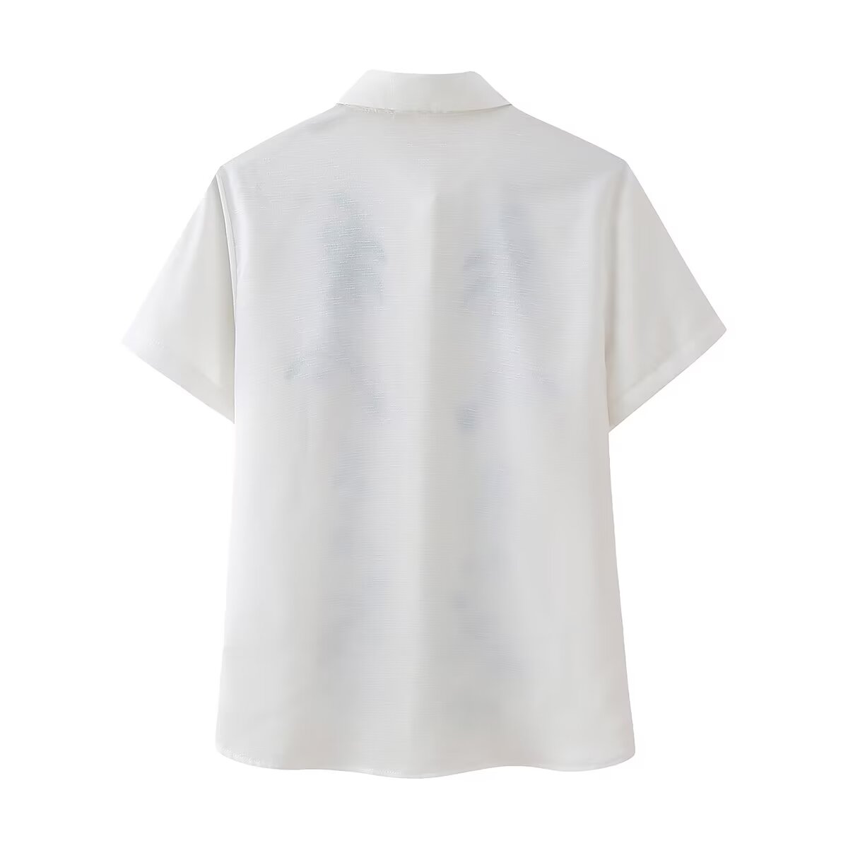 Fashionable Embroidered Short-Sleeve Shirt Pull Out Shorts Two-Piece Set