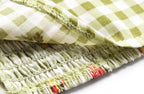 Women's Green Plaid Smocked Cropped Top