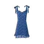 Women's Polka-Dot High-Waisted Slip Dress