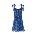 Women's Polka-Dot High-Waisted Slip Dress
