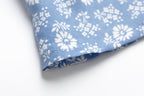Women’s Blue Floral Backless Pleated Crop Camisole