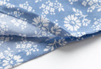 Women’s Blue Floral Backless Pleated Crop Camisole