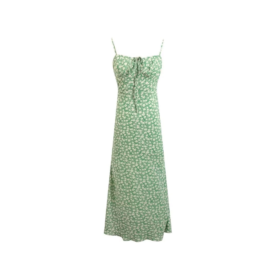 Women's Floral Lace Up Slip Dress