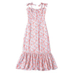 Women's Women Clothing French Small Floral Print Slim Slimming Large Cami Dress