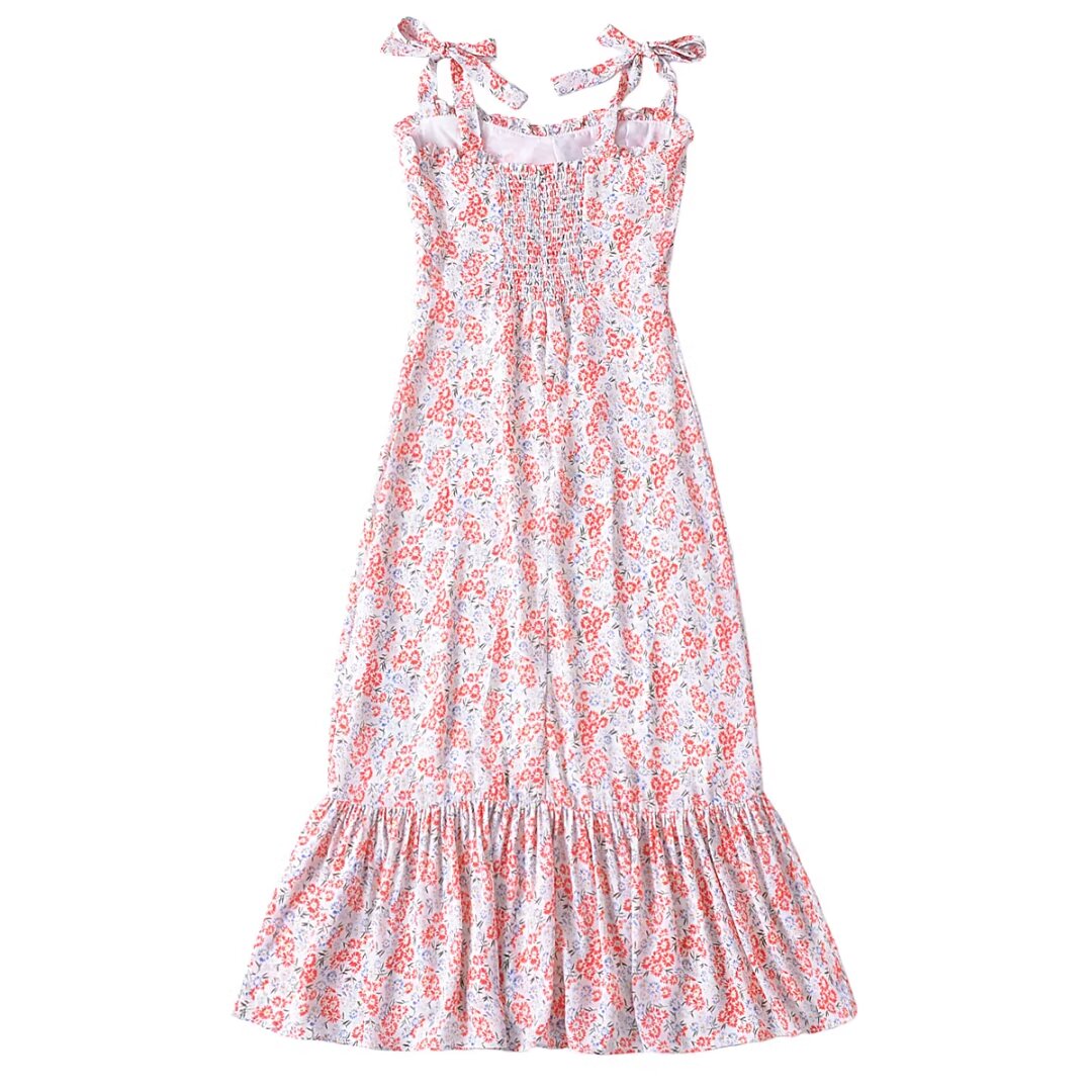 Women's Women Clothing French Small Floral Print Slim Slimming Large Cami Dress
