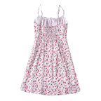 Summer French Vintage Small Floral Slimming Printed Waist