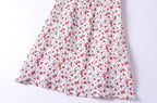 Summer French Vintage Small Floral Slimming Printed Waist