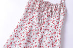 Summer French Vintage Small Floral Slimming Printed Waist