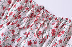 Summer French Vintage Small Floral Slimming Printed Waist