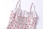 Summer French Vintage Small Floral Slimming Printed Waist