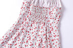 Summer French Vintage Small Floral Slimming Printed Waist