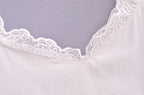 Women's Pure Lace Flounce Trim Top and Skirt Two-Piece Set