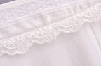 Women's Pure Lace Flounce Trim Top and Skirt Two-Piece Set