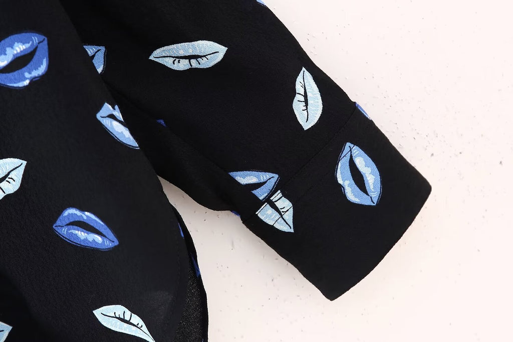 Women's Winter Women Clothing Printing Shirt Skirt