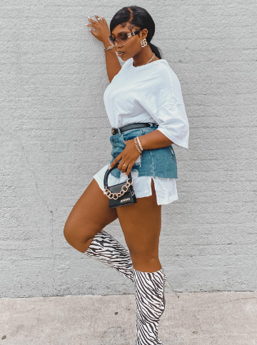 Women's Casual Summer Denim Combination Coordinated Two-Piece Set