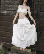 Women's Lace Camisole and A-Line Skirt Set