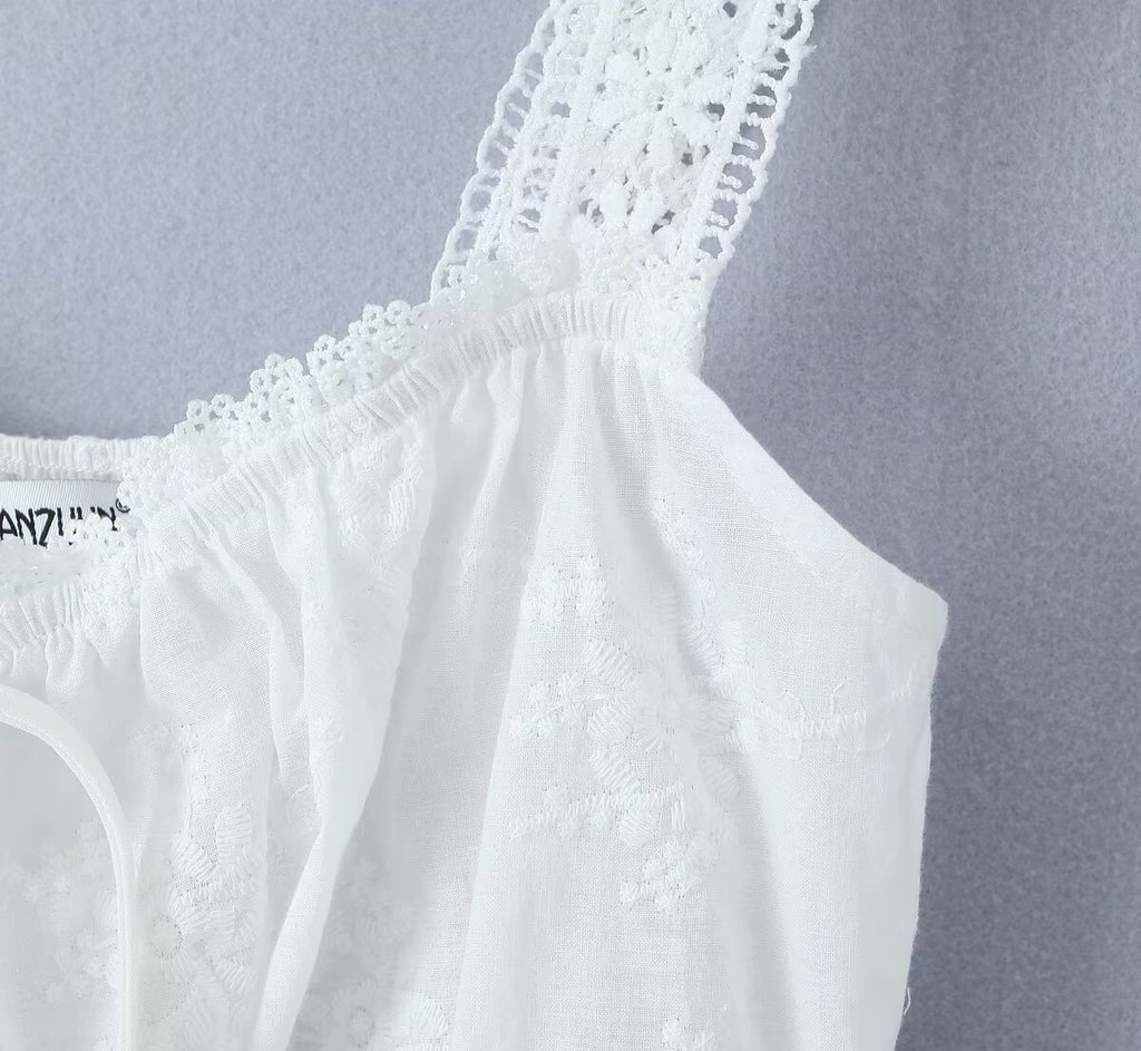 Women's Lace Camisole and A-Line Skirt Set