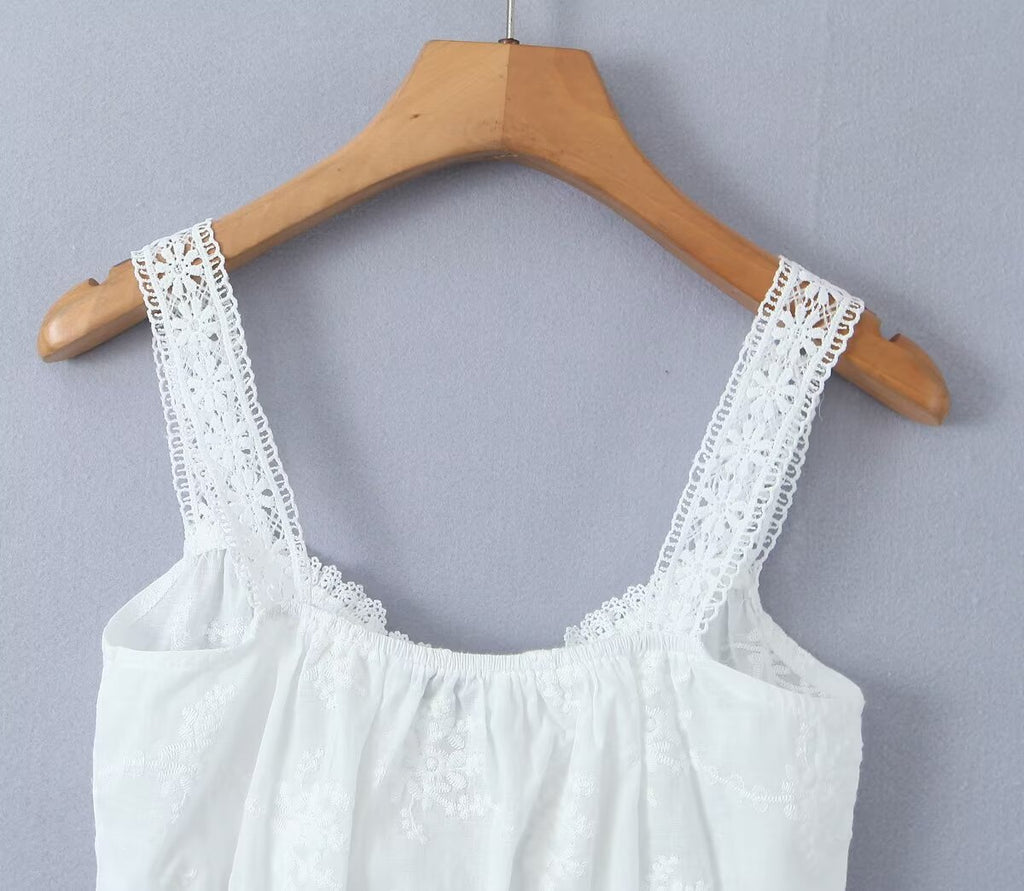 Women's Lace Camisole and A-Line Skirt Set
