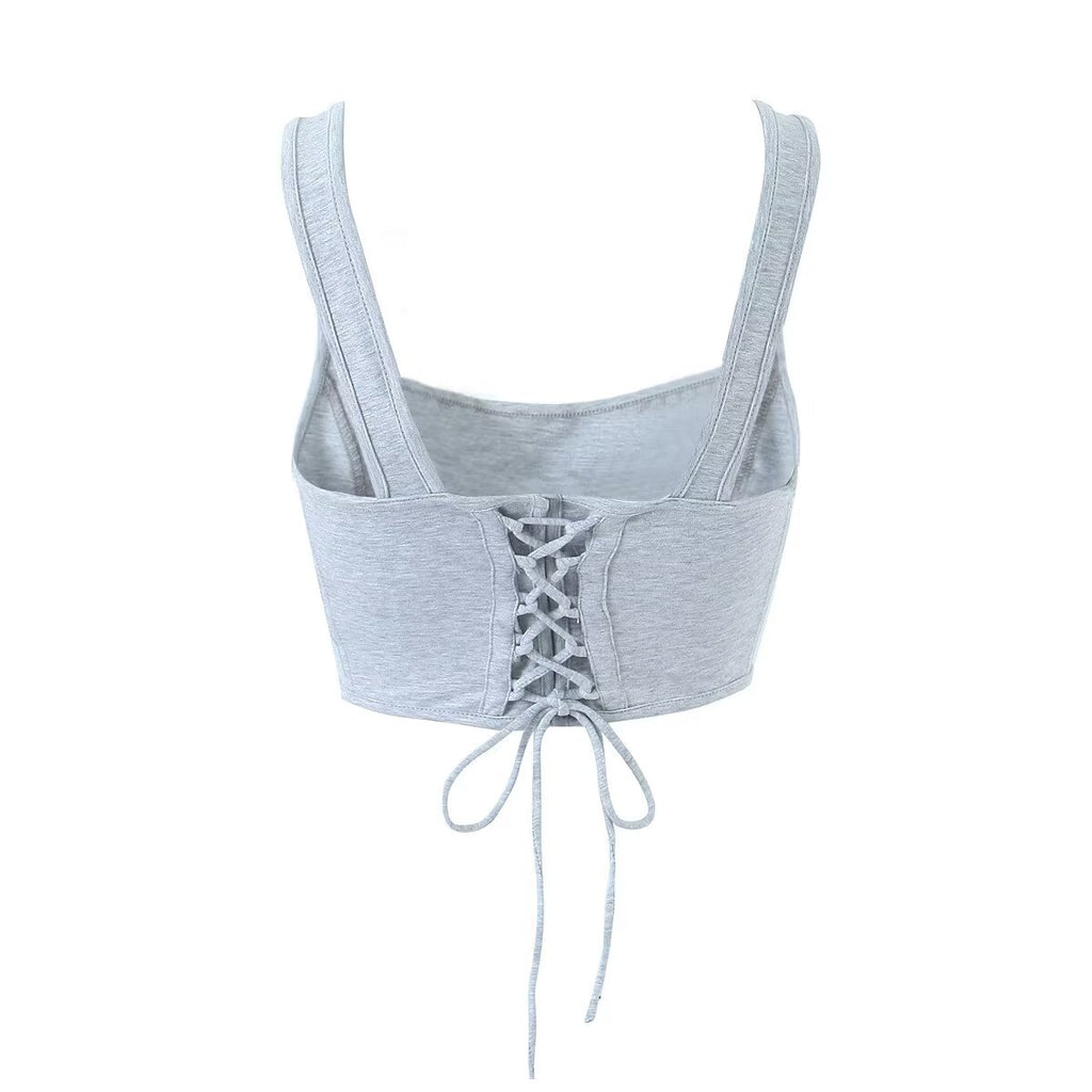 Women's Spring Back Strap Elastic Dress Two-Piece Set