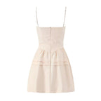 Women's Bow-Detail Lace-Trim Dress