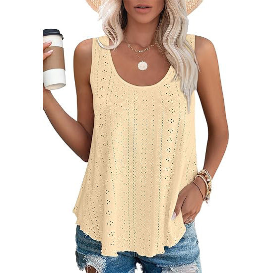 Sleeveless Round Neck Relaxed Tank Top