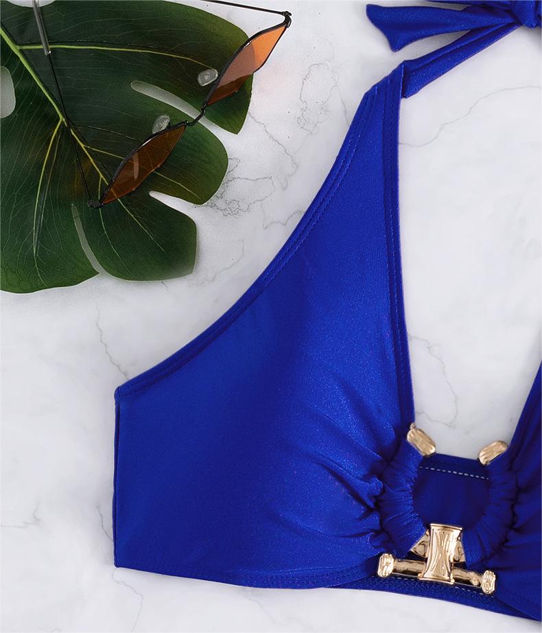Split Metal Bikini Swimwear
