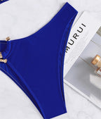 Split Metal Bikini Swimwear