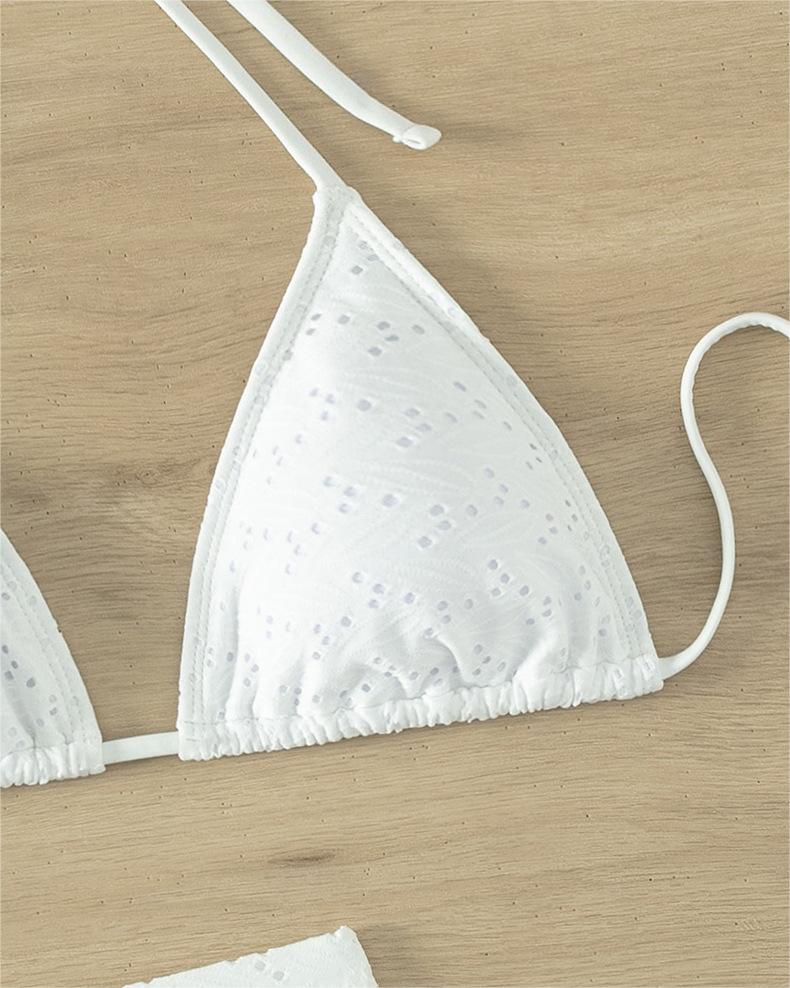 Three White Bikini Swimwear