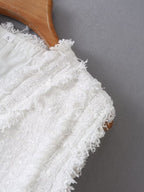 Women's Summer Women Clothes Woolen Short Top Skirt Set