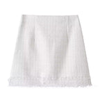 Women's Summer Women Clothes Woolen Short Top Skirt Set