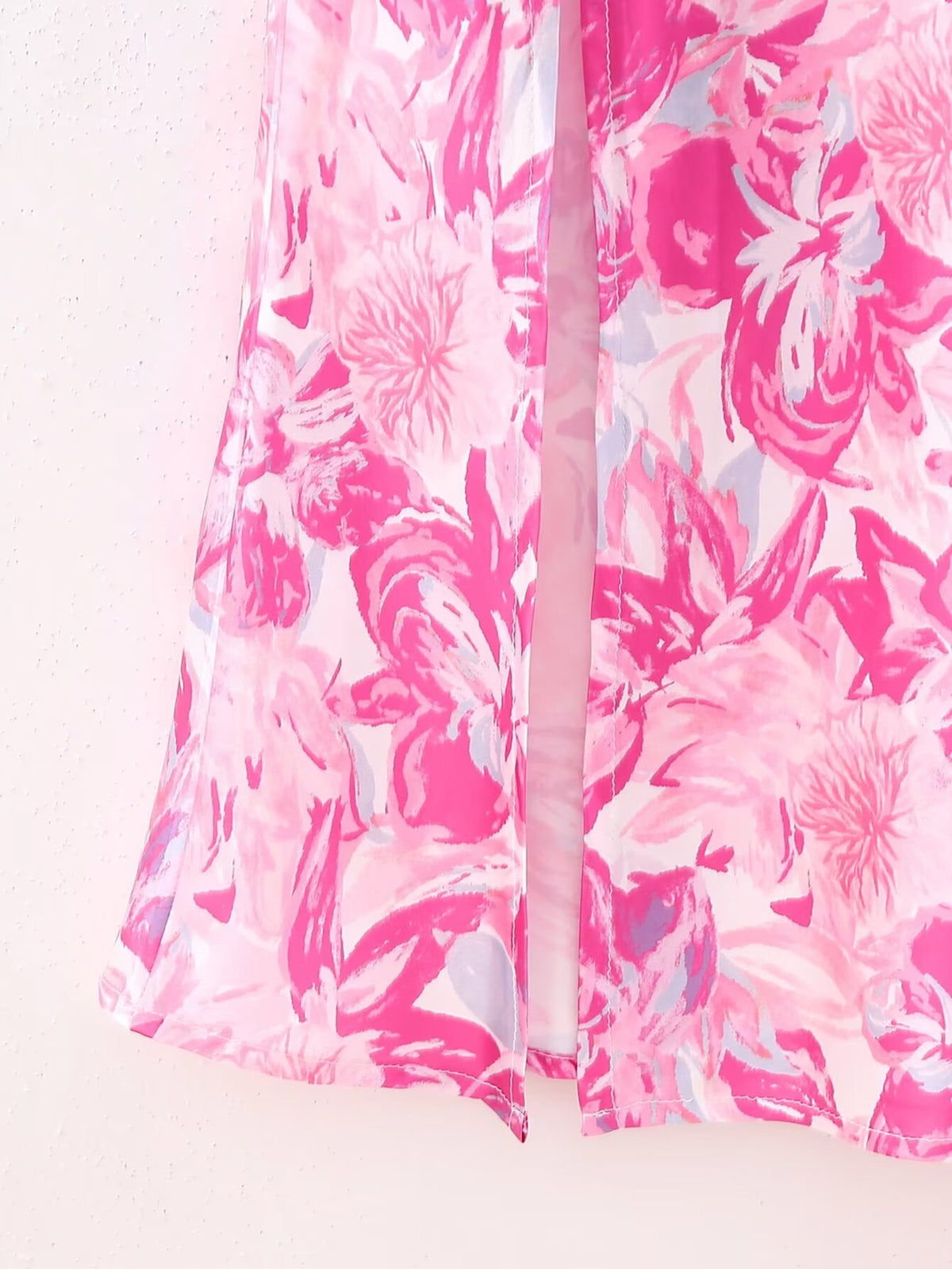 Women's Pink One-Shoulder Printed Sleeveless Dress