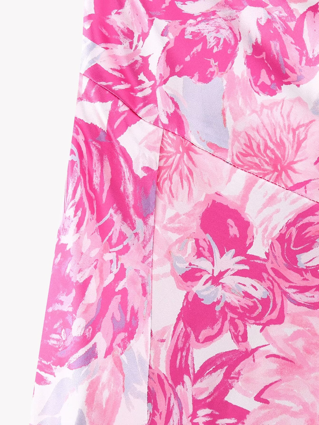 Women's Pink One-Shoulder Printed Sleeveless Dress