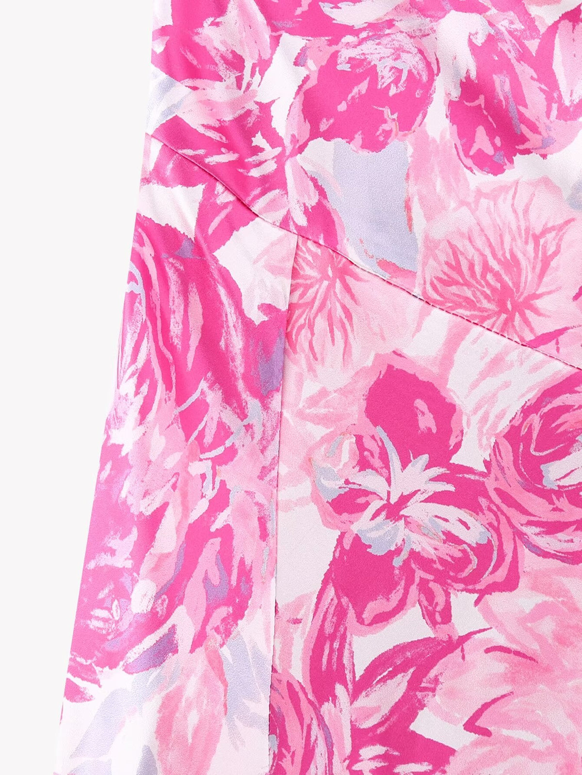 Women's Pink One-Shoulder Printed Sleeveless Dress