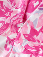 Women's Pink One-Shoulder Printed Sleeveless Dress