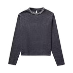 Women’s Multicolor Rhinestone Sequin Crew Neck Sweater