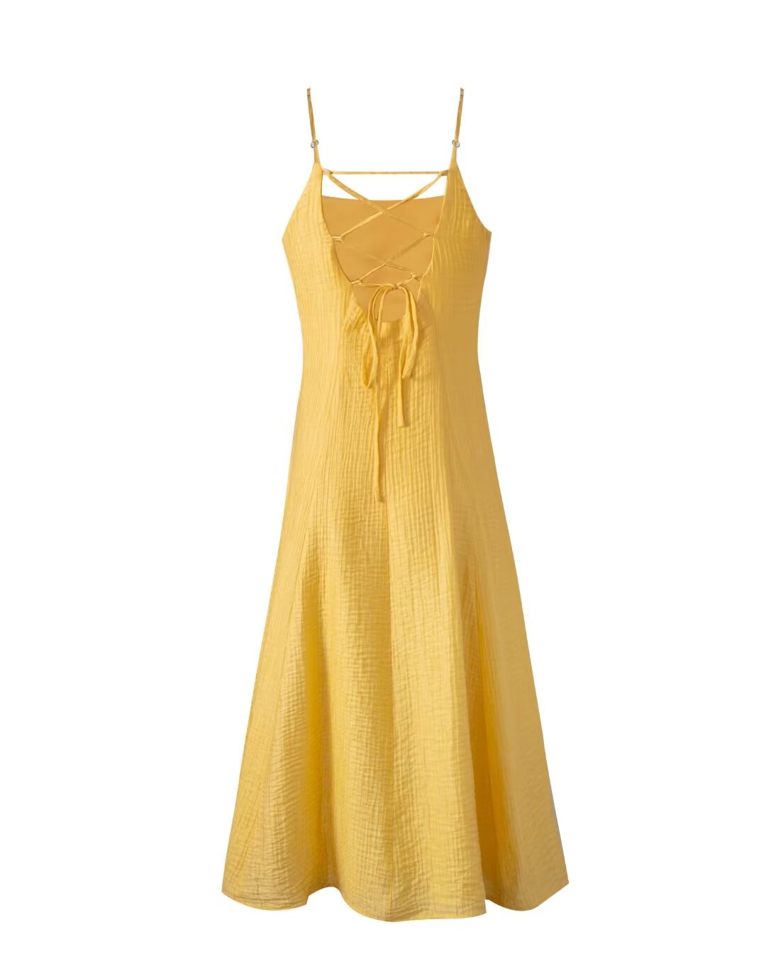 Women's Early Spring Pastoral Teenage Casual Yellow Dress