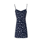 Women's Slit Floral V-Neck Mini Dress