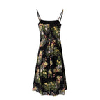 Women's Early Spring Retro Loose Vacation Casual Black Dress