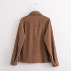 Women's Slimming Work Clothes Corduroy Long Sleeve Shirt