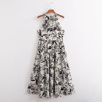 Printed Halter Maxi Dress