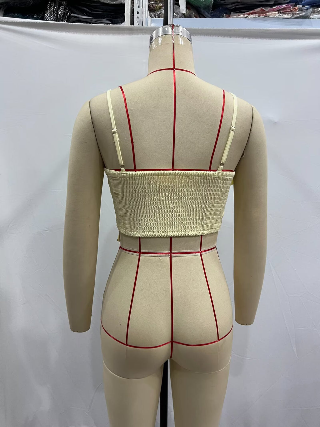 Women's Embroidered Bow Strap Crop Top